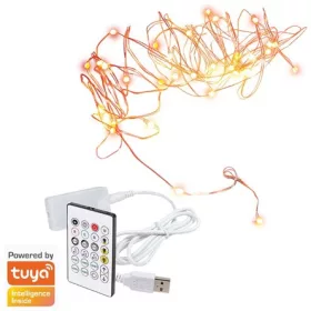   LogiLink Wi-Fi intelligens RGB fényfüzér távirányítóval, Tuya kompatibilis, 5 m