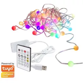   LogiLink Wi-Fi intelligens RGB fényfüzér távirányítóval, Tuya kompatibilis, 3 m