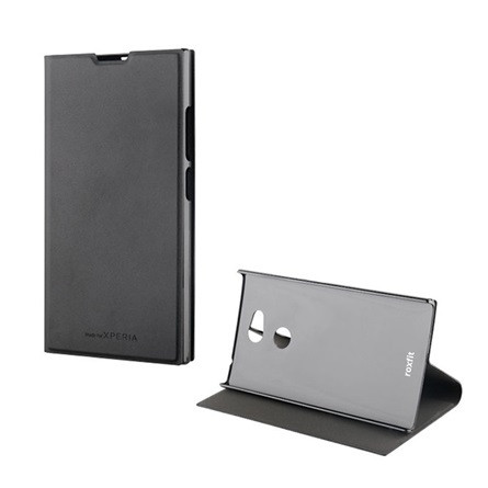 Made For Xperia Sony Xperia L2 Made for XPERIA tok álló, bőr hatású FLIP, asztali tartó, FEKETE