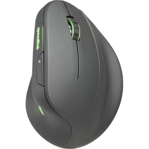 SPEEDLINK SL-630026-BK Piavo Pro újratölthető függőleges ergonomikus egér - vezeték nélküli, gumi-fekete