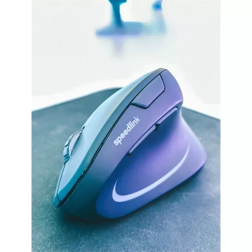 SPEEDLINK SL-630026-BK Piavo Pro újratölthető függőleges ergonomikus egér - vezeték nélküli, gumi-fekete