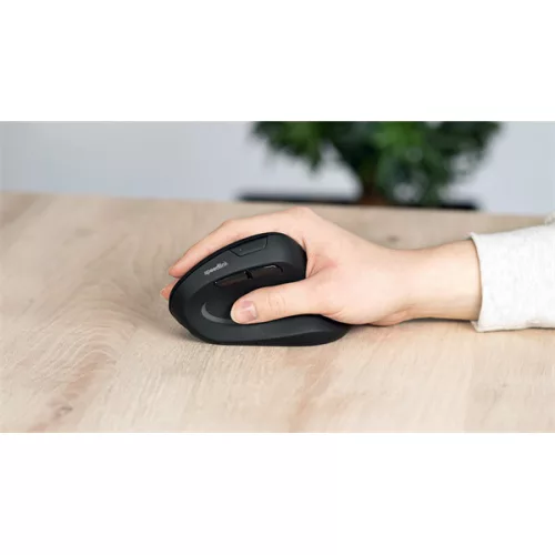 SPEEDLINK SL-630026-BK Piavo Pro újratölthető függőleges ergonomikus egér - vezeték nélküli, gumi-fekete