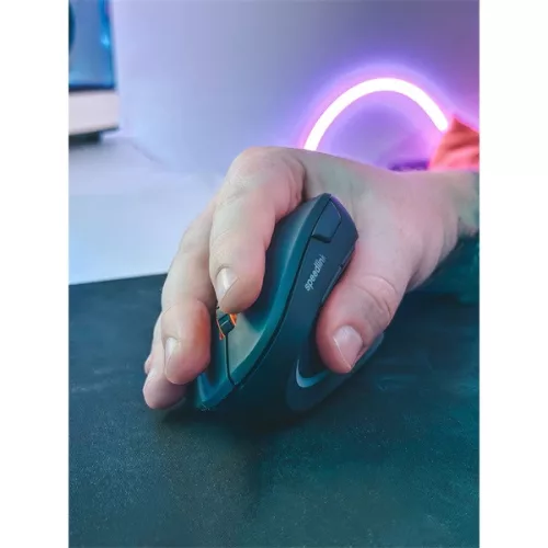SPEEDLINK SL-630026-BK Piavo Pro újratölthető függőleges ergonomikus egér - vezeték nélküli, gumi-fekete