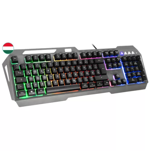 SPEEDLINK SL-670006-BK-HU Lunera vezetékes gaming billentyűzet megvilágítással, magyar kiosztás - fekete