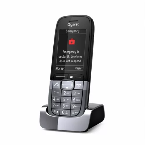 GIGASET PRO Telefon SL850H kézibeszélő, Bluetooth 5.1, jack3.5, színes TFT QVGA kijelző, jelvesztés riasztás, titán