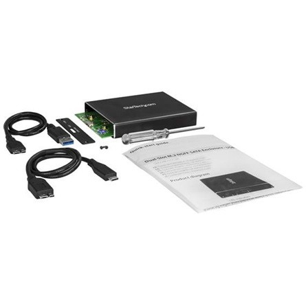 StarTech HDD DRIVE ENCLOSURE DUAL-SLOT MAX. 2TB M.2 (NGFF. B-KEY) RAID