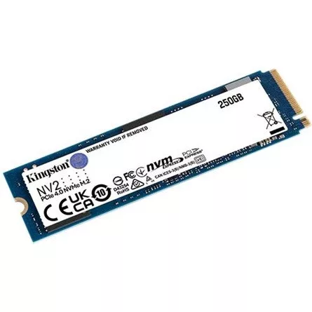 Kingston 250GB NV2 M.2 2280 PCIe 4.0 NVMe SSD, up to 3000/1300MB/s, 80TBW