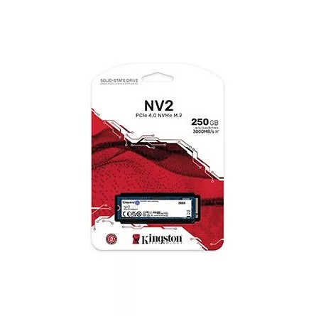 Kingston 250GB NV2 M.2 2280 PCIe 4.0 NVMe SSD, up to 3000/1300MB/s, 80TBW
