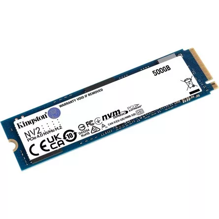 Kingston 500GB NV2 M.2 2280 PCIe 4.0 NVMe SSD, up to 3500/2100MB/s, 160TB
