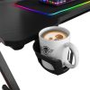 Spirit of Gamer Gamer Asztal - Headquarter 300 (MDF lap, fém lábak, fekete, RGB LED háttérvilágítás, 120 x 60 x 1,8 cm)
