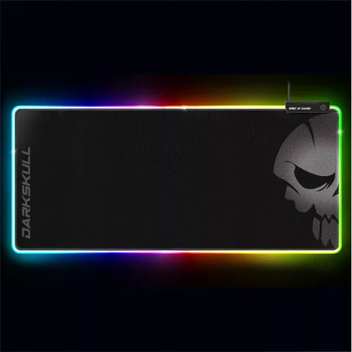 Spirit of Gamer Egérpad - Darkskull RGB Mouse Pad XXXL (RGB háttérvilágítás, USB Hub, 900 x 400 x 4mm; fekete)