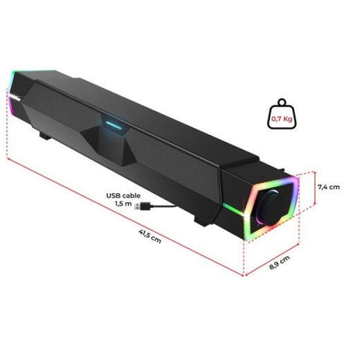 Spirit of Gamer Hangszóró 2.0 - Fanatic 200 (Multiplatform, Bluetooth/USB, fekete)