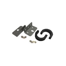   QNAP 1U rack mounting ears kit with screws, one pair for left and right each, black.