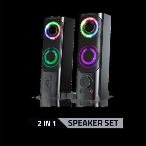 Advance Hangszóró - SOUNDPHONICS RGB 6W RMS (2.0, 3,5mm Jack, RGB, fekete)