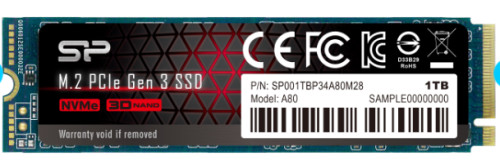 Silicon Power -Ace - A80, 1024GB, M.2 PCIe Gen 3x4, SSD