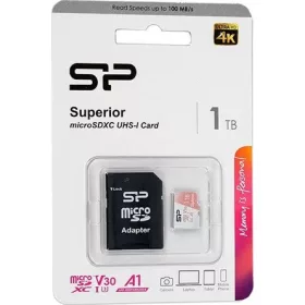  Silicon Power 1024GB Superior UHS-1 Class10 U3 V30 A1 vízálló ütésálló microSDXC memóriakártya BOX fehér