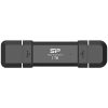 Silicon Power 1TB DS72 Dual USB-C/USB 3.2 Gen 2, Portable External SSD, Steam Deck and iPhone 15 Pro, R/W: up to 1050MB/s; 850MB/s, Black