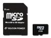 SILICON POWER Memória - Flash kártyák SILICON POWER NAND Flash miniSD 2048MB x 1 45x, 1pcs with SD Adaptor