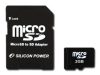 SILICON POWER Micro SD Card 2GB with Two Adapters