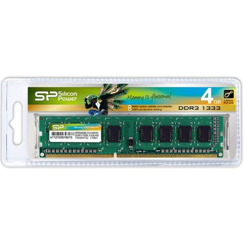 SILICON POWER DDR3-1333,U-DIMM,4GB,NON ECC,256Mx8