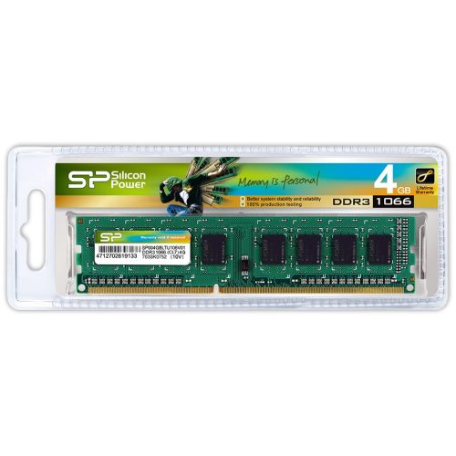 SILICON POWER DDR3-1600,U-DIMM,4GB,NON ECC,512Mx8