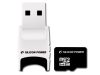 SILICON POWER Micro SDHC Card 4GB (Class 4) with Stylish USB Reader