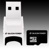 SILICON POWER Micro SDHC Card 4GB (Class 4) with Stylish USB Reader