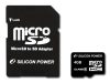 SILICON POWER Micro SDHC Card 4GB (Class 6) with SD Adapter