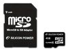 SILICON POWER Micro SDHC Card 4GB (Class 6) with SD Adapter