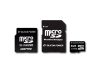 SILICON POWER Micro SDHC Card 4GB (Class 6) with Two Adapters