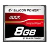 Silicon Power 400x 8GB CF Card Hi-speed Read up to 60MB/s, ATA interface, PIO mode 6, MWDMA 4, UDMA 6, ECC function, Retail pack