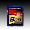 Silicon Power class 10 8GB SD Card SDHC R/W: up to 40/10 MB/s, Shock/water/x-ray-proof, Retail pack