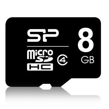 SILICON POWER 8GB,microSDHC Class4Retail with adapter