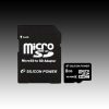 SILICON POWER Micro SDHC Card 8GB (Class 6) with SD Adapter