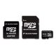 SILICON POWER Micro SDHC Card 8GB (Class 6) with Two Adapters