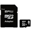 SILICON POWER Micro SDHC Card 8GB (Class 10) with SD Adapter