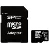 Silicon Power MicroSD kártya - 8GB microSDHC Class10 + adapter