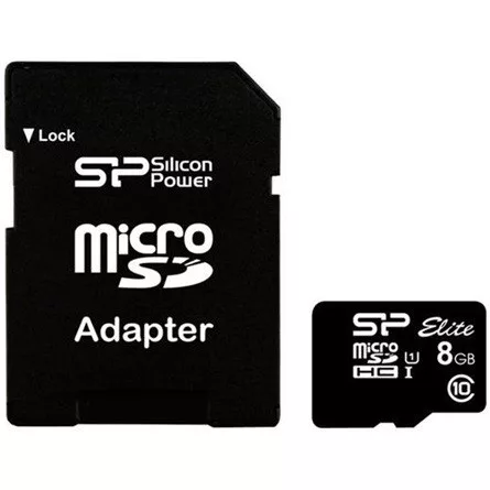 Silicon Power MicroSD kártya - 8GB microSDHC Class10 + adapter