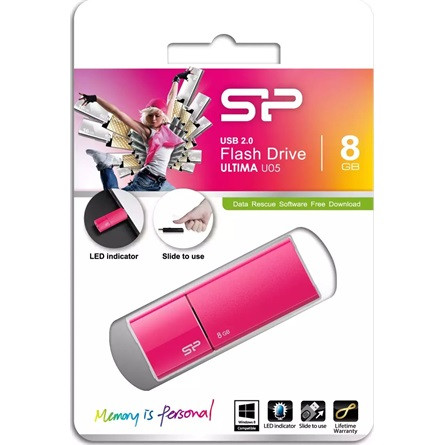 Silicon Power Ultima - U05 8GB Pendrive USB 2.0 Pink