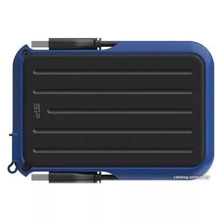 Silicon Power Armor - A66 1TB Portable HDD USB 3.2 Gen 1 Blue, Certificate MIL-STD 810F 516.5/IV, Water-resistant IPX4, 360˚ bumper