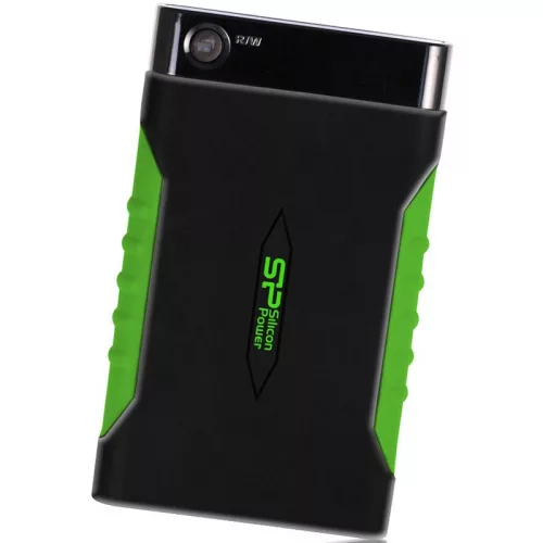 SILICON POWER 2.5" HDD USB 3.2 1TB Armor A15 ütésálló, Fekete-Zöld