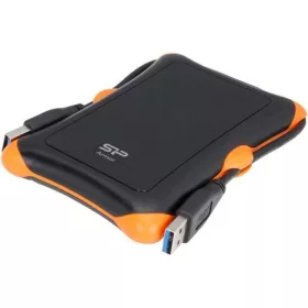   Silicon Power Armor - A30 1TB Portable HDD USB 3.2 Gen 1 Anti-shock, Black/Orange, MIL-STD 810F Method 516.5 Procedure IV, LED light