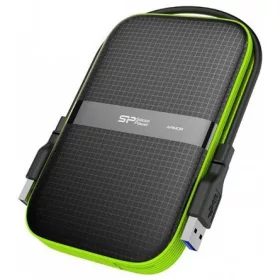  Silicon Power Armor - A60 1TB Portable HDD USB 3.2 Gen1 Black/Green, Shockproof MIL-STD 810G Method 516.6 Procedure IV, Water-resistant IPX4, LED light