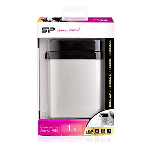 SILICON POWER (Portable Hard Disk) 1TB, PHD, Armor A85 Silver
