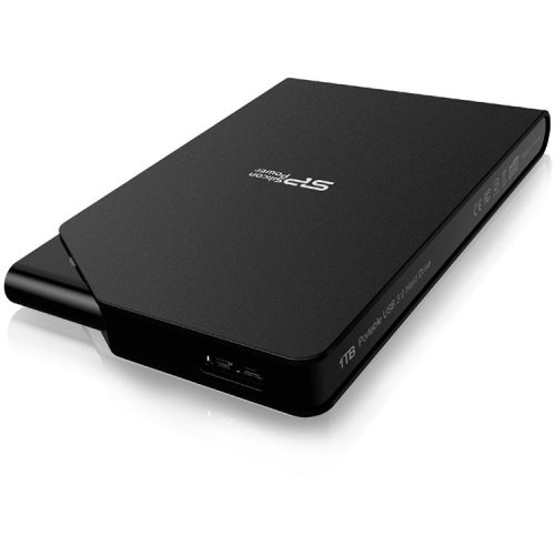 Silicon Power Stream - S03 1TB Portable HDD USB 3.2 Gen 1 Power saving sleep mode, LED light, Black
