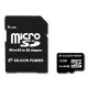 SILICON POWER Micro SDHC Card 16GB (Class 4) with SD Adapter
