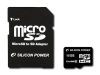 SILICON POWER Micro SDHC Card 16GB (Class 4) with SD Adapter