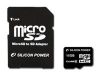 SILICON POWER Micro SDHC Card 16GB (Class 4) with SD Adapter