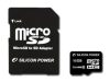 SILICON POWER Micro SDHC Card 16GB (Class 4) with SD Adapter