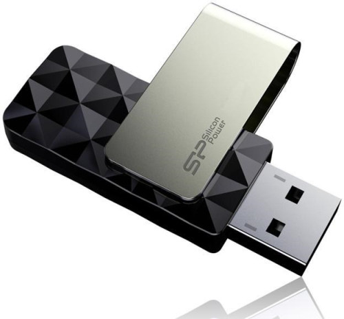 Silicon Power Blaze - B30 16GB Pendrive USB 3.2 Gen 1 Swivel Cap Flash Drive,Black